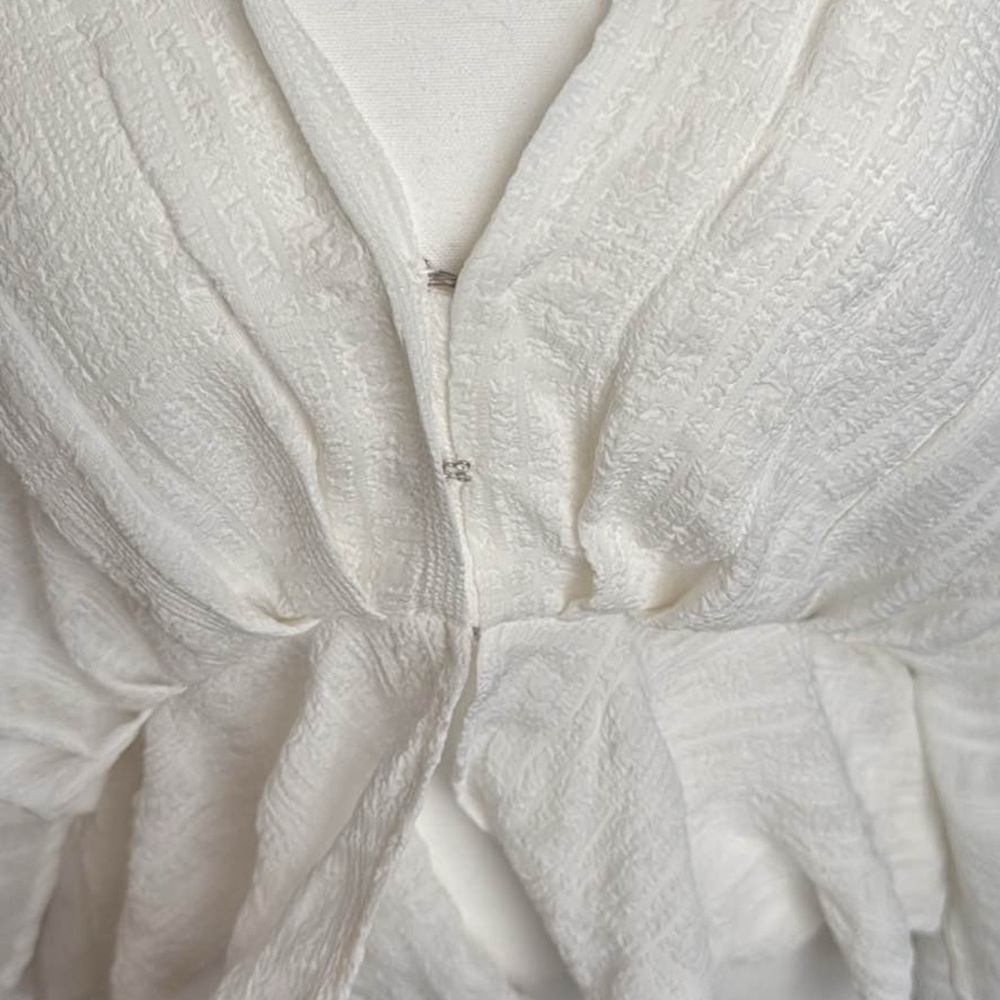 Boho Festival Long sleeve white kimono size medium - Picture 3 of 5